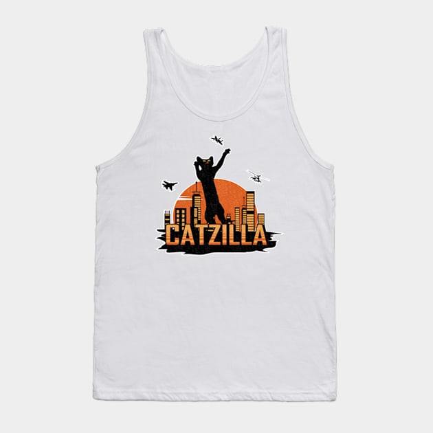 Catzilla Tank Top by IDesign23